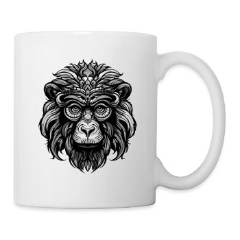 Portrait de singe - Mug blanc - blanc - Droite