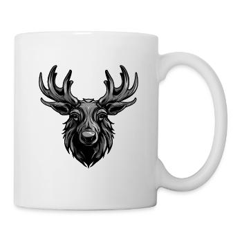 Elch Portrait - Tasse - Weiß - Rechts