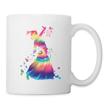 Flamenco woman with flamenco dress - Mug - white - Right