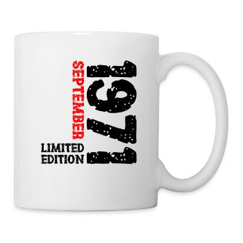 1971 September Limited Edition 52. Geburtstag Deko - Tasse - Weiß - Rechts