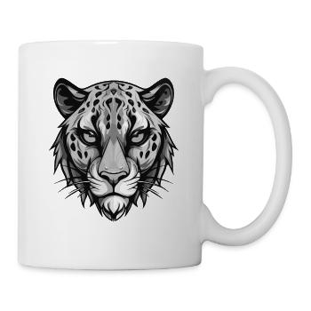 Gepard Portrait - Tasse - Weiß - Rechts