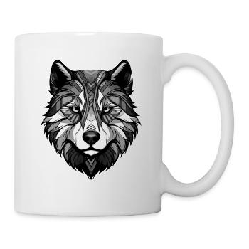 Portrait de chien Husky - Mug blanc - blanc - Droite