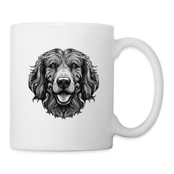 Portrait de chien Golden Retriever - Mug blanc - blanc - Droite