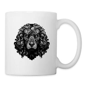 Portrait de chien caniche - Mug blanc - blanc - Droite