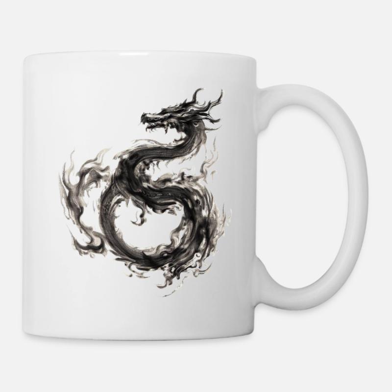 Drache - Tasse - Weiß