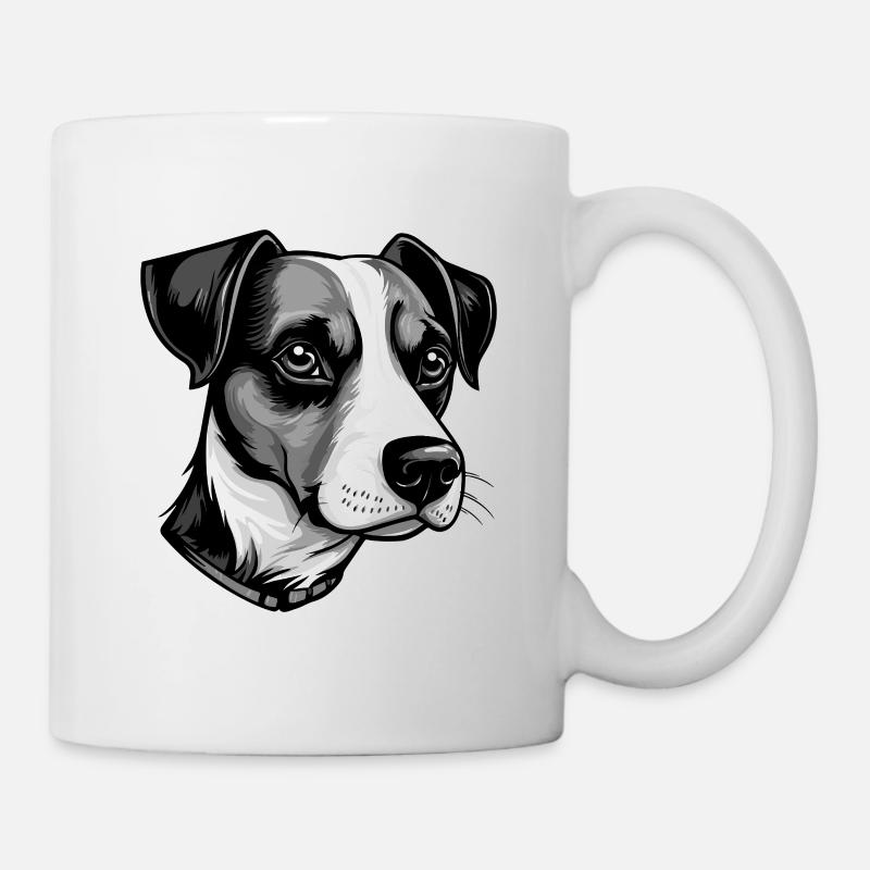 Jack Russel Terrier Hund Portrait - Tasse - Weiß