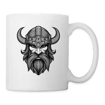 Wikinger Krieger Valhalla Kopf - Tasse - Weiß - Rechts