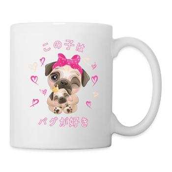 Pug Love Mom Pug and Baby Youth - Mug - white - Right