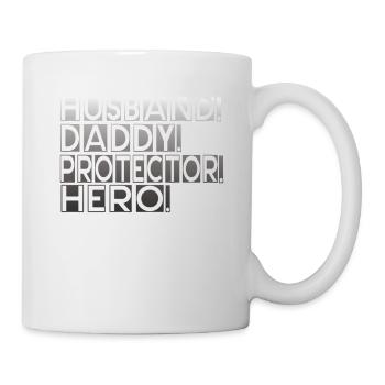 Mari Papa Protecteur Héros Fête des pères - Mug blanc - blanc - Droite