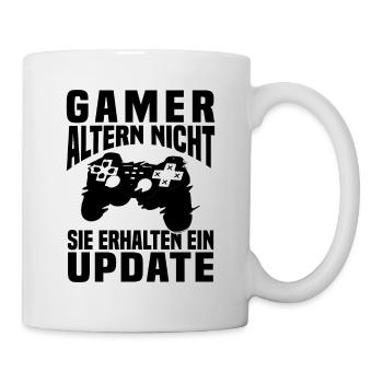 Gamer Altern Nicht Sie Erhalten Ein Update Zocker - Tasse - Weiß - Rechts