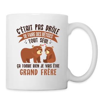Ich werde Big Brother - Tasse - Weiß - Rechts