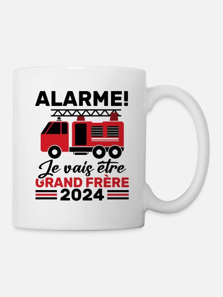 Je vais être grand frère 2024 / Futur grand frère - Mug blanc - blanc
