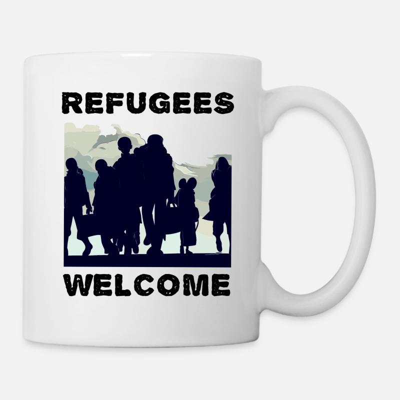 Refugees Welcome Solidarity - Mug - white