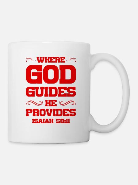 gott lenkt bibel - Tasse - Weiß