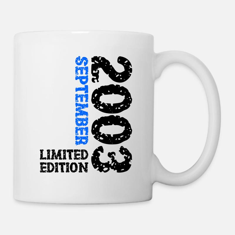 2003 September Limited Edition 20. Geburtstag Deko - Tasse - Weiß