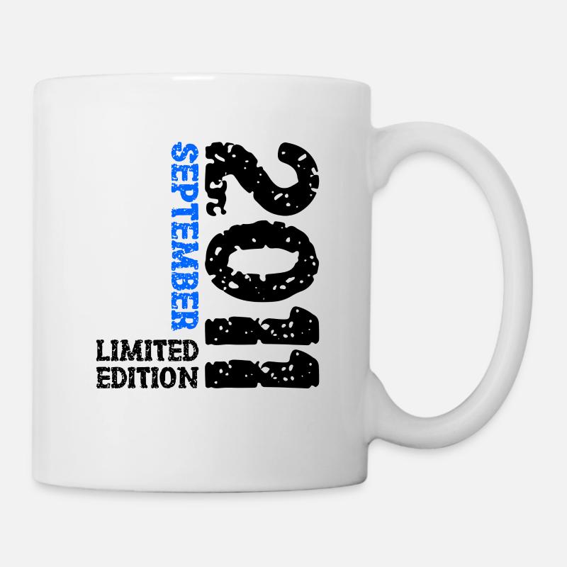 2011 September Limited Edition 12. Geburtstag Deko - Tasse - Weiß