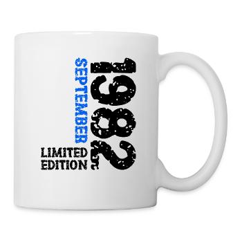 1982 September Limited Edition 41. Geburtstag Deko - Tasse - Weiß - Rechts