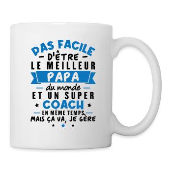 Papa et Coach - Mug blanc - blanc - Droite