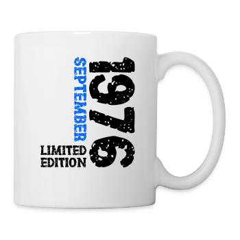 1976 September Limited Edition 47. Geburtstag Deko - Tasse - Weiß - Rechts