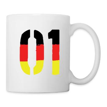 1 symbole numérique Allemagne - Mug blanc - blanc - Droite