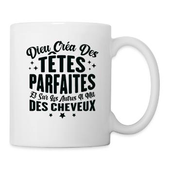 Dieu créa des têtes parfaites - Mug blanc - blanc - Droite