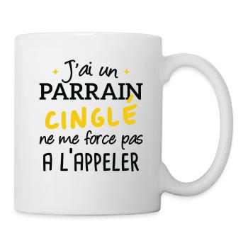 J'ai un parrain cinglé humour cadeau - Mug blanc - blanc - Droite