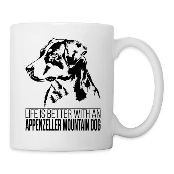 Appenzeller Mountain Dog life is better Dogs - Mug - white - Right