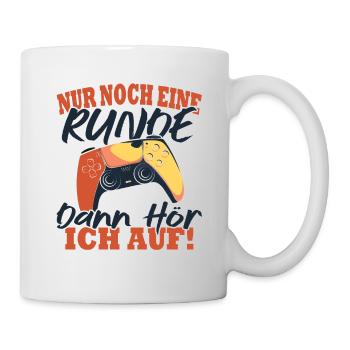 Nur noch eine Runde dann hör ich auf - Tasse - Weiß - Rechts