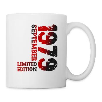 1979 September Limited Edition 44. Geburtstag Deko - Tasse - Weiß - Rechts
