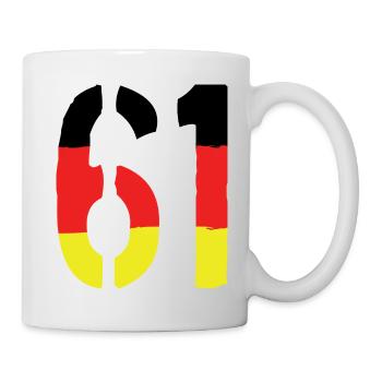 61 Symbole numérique Allemagne - Mug blanc - blanc - Droite