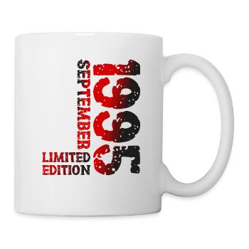 1995 September Limited Edition 28. Geburtstag Deko - Tasse - Weiß - Rechts