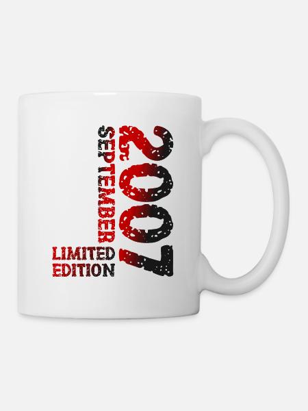 2007 September Limited Edition 16. Geburtstag Deko - Tasse - Weiß