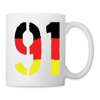 91 Symbole numérique Allemagne - Mug blanc - blanc - Droite