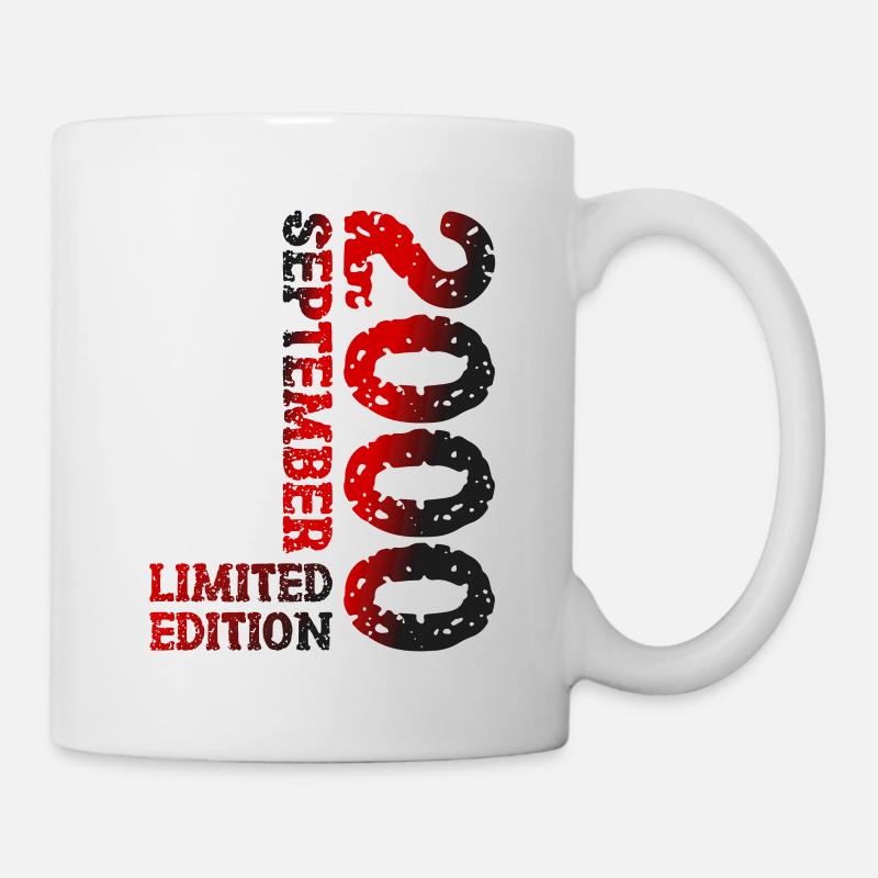 2000 September Limited Edition 23. Geburtstag Deko - Tasse - Weiß