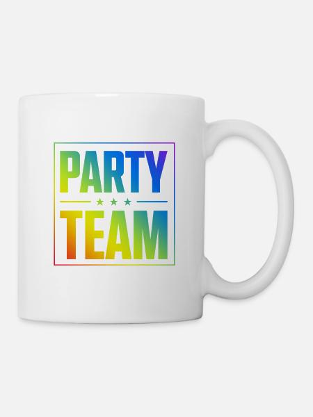 Party Team - Tasse - Weiß