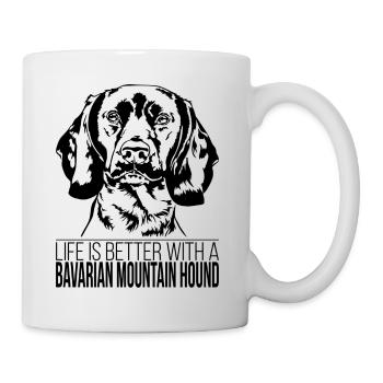 Bavarian Mountain Hound life is better Wilsigns - Mug - white - Right