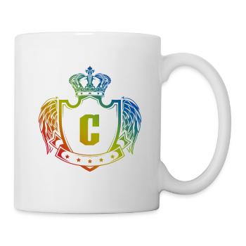 C Buchstabe Wappen - Tasse - Weiß - Rechts