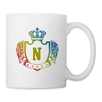N Buchstabe Wappen - Tasse - Weiß - Rechts