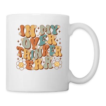 Dans mon ère Overthinker Overthink Groovy - Mug blanc - blanc - Droite