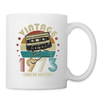 Vintage 1973 Anniversaire Rétro Vintage Cadeau - Mug blanc - blanc - Droite
