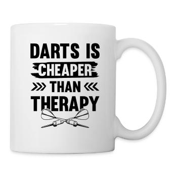 darts therapie - Tasse - Weiß - Rechts