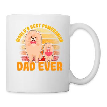 World's best Pomeranian Dad ever - Tasse - Weiß - Rechts
