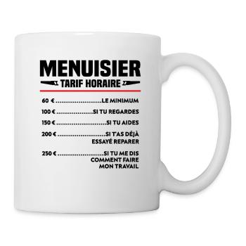Charpentier Menuisier Humour Cadeau - Mug blanc - blanc - Droite