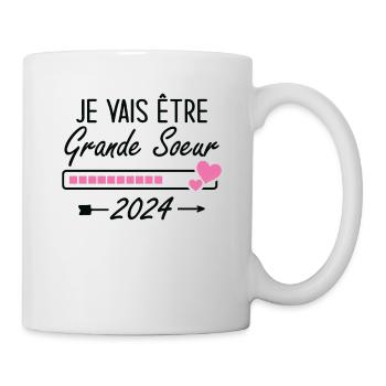 Je Vais être Grande Soeur 2024 - Mug blanc - blanc - Droite