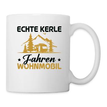 Echte kerle fahren wohnmobil - Mug blanc - blanc - Droite