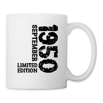 1950 September Limited Edition 73. Geburtstag Deko - Tasse - Weiß - Rechts
