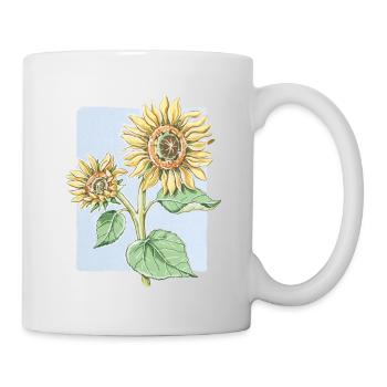 Sunflower flower - drawing - Mug - white - Right