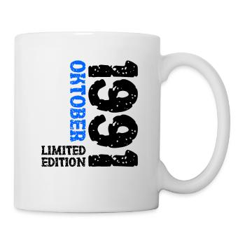 1991 Oktober Limited Edition 32. Geburtstag Deko - Tasse - Weiß - Rechts