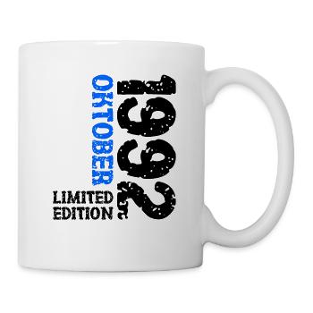 1992 Oktober Limited Edition 31. Geburtstag Deko - Tasse - Weiß - Rechts