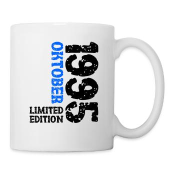 1995 Oktober Limited Edition 28. Geburtstag Deko - Tasse - Weiß - Rechts